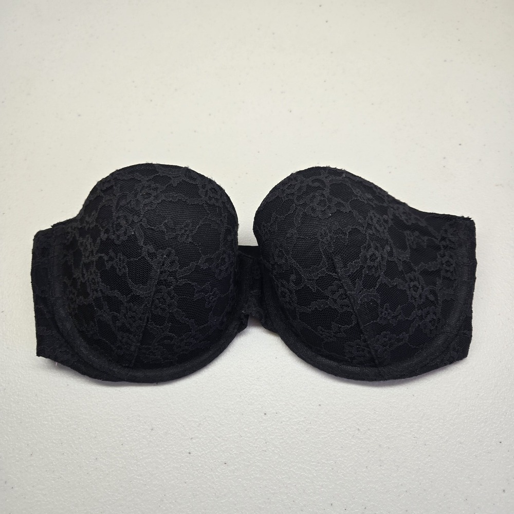 Victoria's Secret Women Bra 34D Black Floral Multi Way Lace Underwire READ